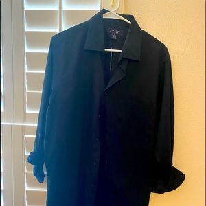 Mens Bergamo New York Burton down shirt, black.